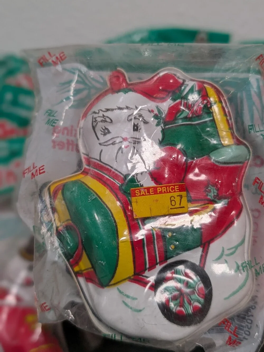 19 VTG Stuff N Trim Fillable Christmas Ornaments Made In USA Hard Plastic